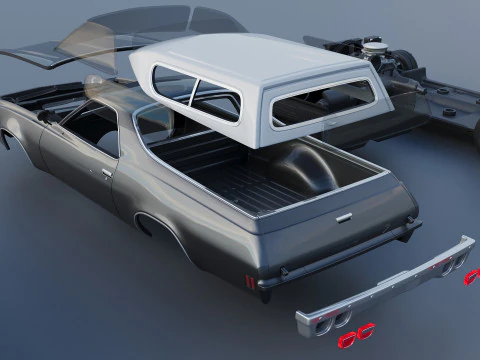 Chevrolet El Camino 1973 3D Print Model
