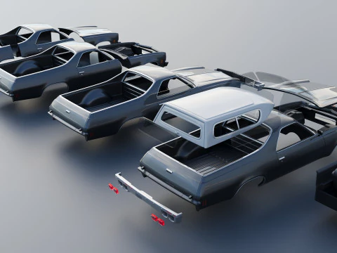 Chevrolet El Camino 1973 3D Print Model