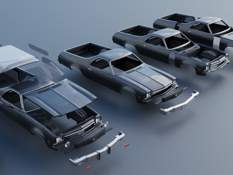 Chevrolet El Camino 1973 3D-printmodel