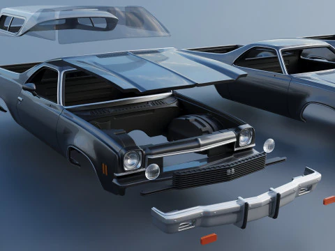 Chevrolet El Camino 1973 3D Print Model