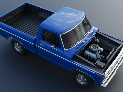 F-100 1973 3D Print Model