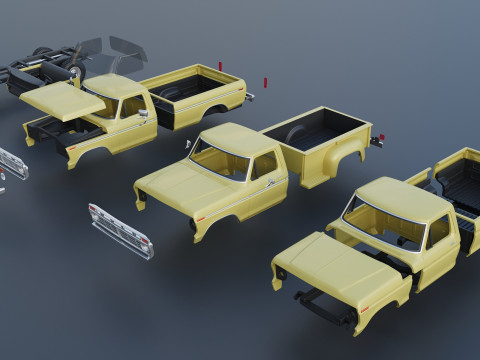 F-250 1973 Model do druku 3D