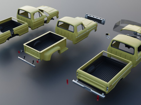 F-250 1973 Model do druku 3D