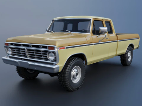 F-250 SuperCab 1974 Modelo de impresión 3D