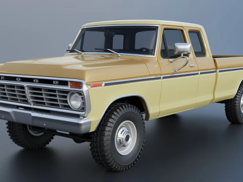 F-250 SuperCab 1974 3D Print Model