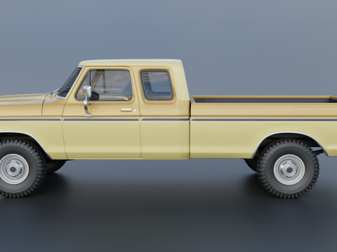 F-250 SuperCab 1974 3D प्रिंट मॉडल
