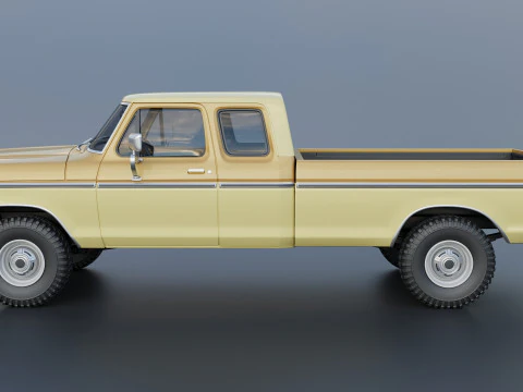 F-250 SuperCab 1974 3D Print Model