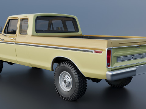 F-250 SuperCab 1974 3D प्रिंट मॉडल