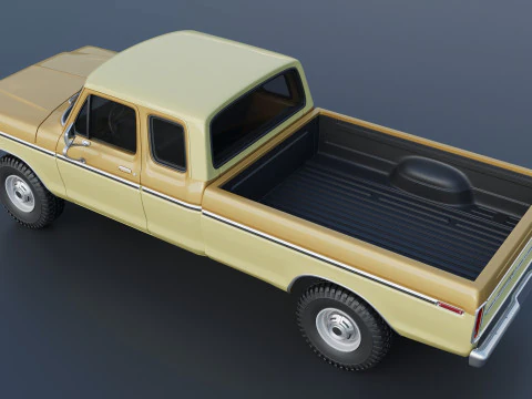 F-250 SuperCab 1974 3D Print Model
