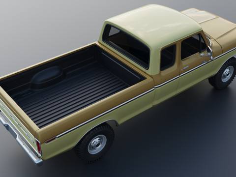 F-250 SuperCab 1974 3D प्रिंट मॉडल