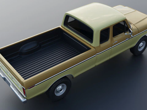 F-250 SuperCab 1974 3D Print Model