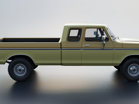 F-250 SuperCab 1974 3D प्रिंट मॉडल