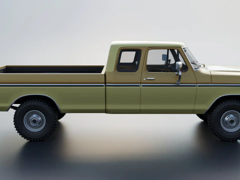 F-250 SuperCab 1974 3D Print Model
