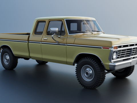 F-250 SuperCab 1974 3D प्रिंट मॉडल