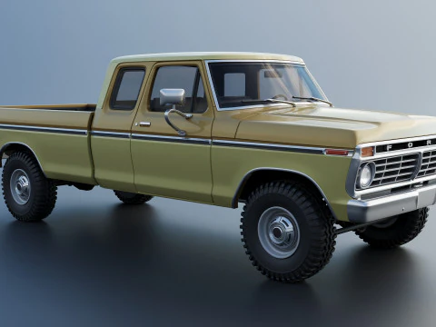 F-250 SuperCab 1974 3D Print Model
