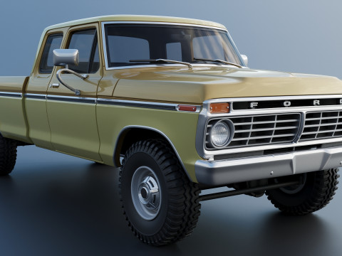 F-250 SuperCab 1974 3D प्रिंट मॉडल