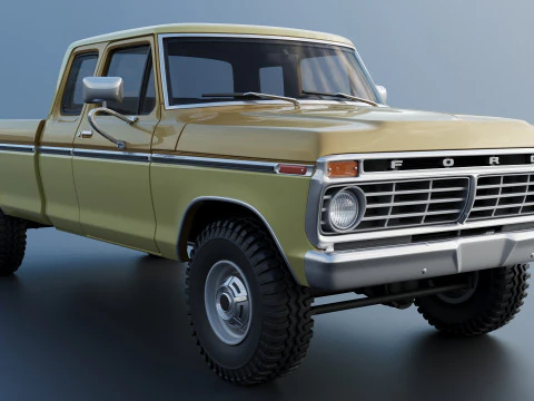 F-250 SuperCab 1974 3D Print Model