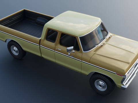 F-250 SuperCab 1974 3D प्रिंट मॉडल