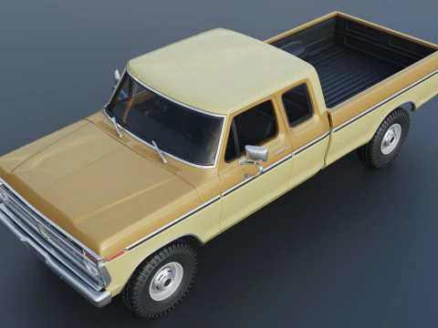 F-250 SuperCab 1974 3D Print Model