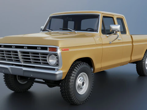 F-250 SuperCab 1974 3D Print Model