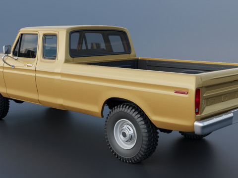 F-250 SuperCab 1974 3D प्रिंट मॉडल