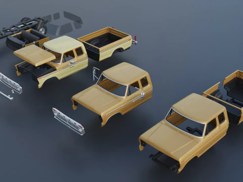F-250 SuperCab 1974 3D Print Model