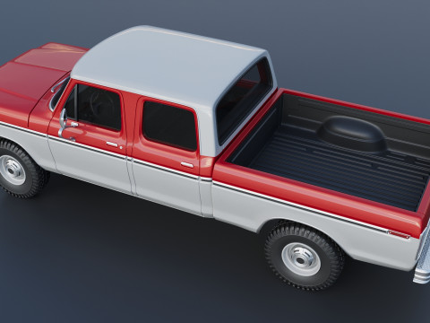 F-250 Crew Cab 1974 Modèles 3D en vedette