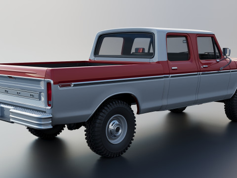 F-250 Crew Cab 1974 Modèles 3D en vedette