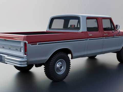 F-250 Crew Cab 1974 3D Print Model