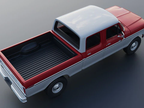 F-250 Crew Cab 1974 3D Print Model