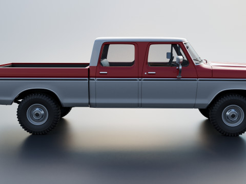 F-250 Crew Cab 1974 Modèles 3D en vedette