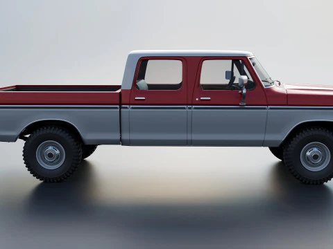 F-250 Crew Cab 1974 3D Print Model