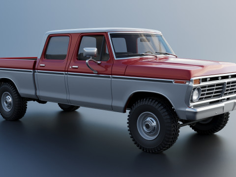 F-250 Crew Cab 1974 Modèles 3D en vedette