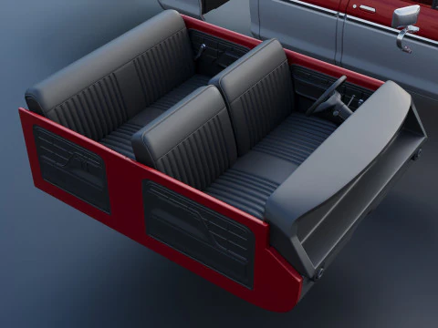 F-250 Crew Cab 1974 3D Print Model