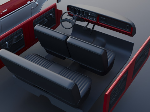 F-250 Crew Cab 1974 Modèles 3D en vedette
