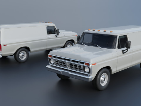 B-100 Panel Truck 1977 3D Принт Модель