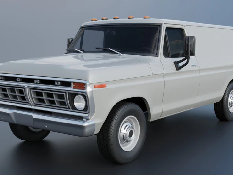 B-100 Panel Truck 1977 3D Print Model