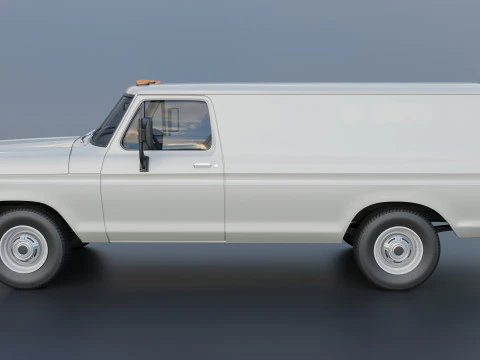 B-100 Panel Truck 1977 3D Print Model