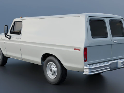B-100 Panel Truck 1977 3D Print Model