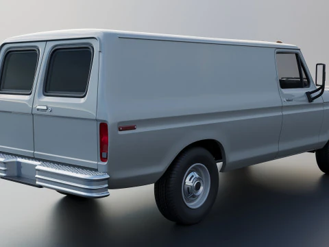 B-100 Panel Truck 1977 3D Print Model