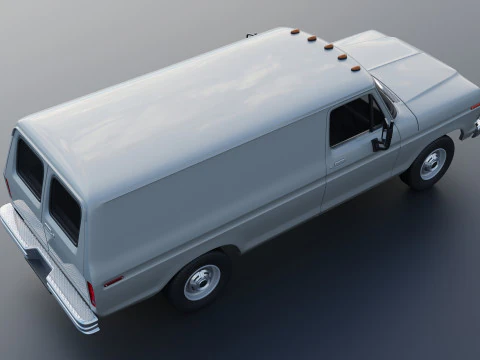 B-100 Panel Truck 1977 3D Print Model