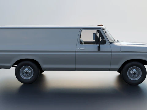 B-100 Panel Truck 1977 3D Print Model