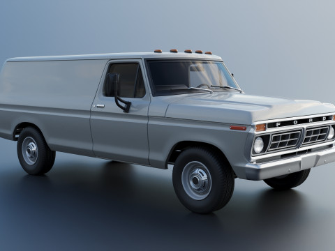 B-100 Panel Truck 1977 3D Принт Модель