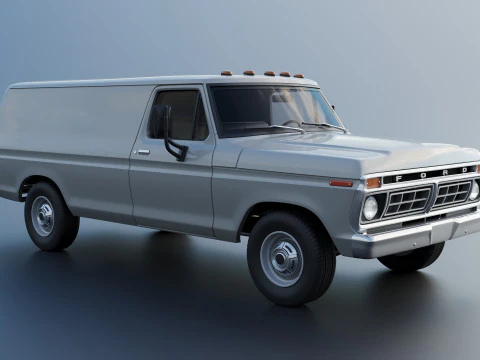 B-100 Panel Truck 1977 3D Print Model