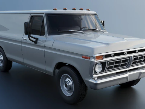 B-100 Panel Truck 1977 3D Print Model