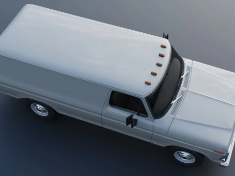 B-100 Panel Truck 1977 3D Print Model