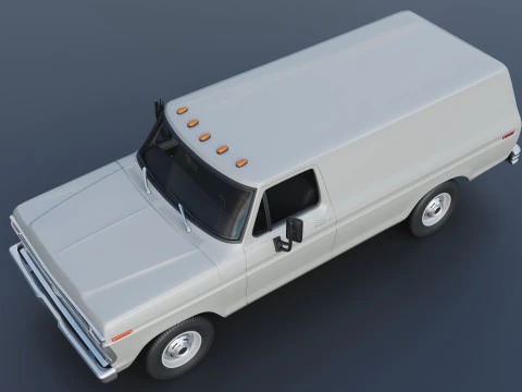 B-100 Panel Truck 1977 3D Print Model