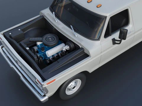 B-100 Panel Truck 1977 3D Print Model