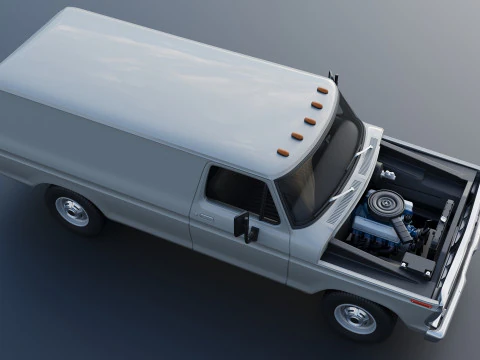 B-100 Panel Truck 1977 3D Print Model