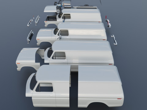 B-100 Panel Truck 1977 3D Принт Модель